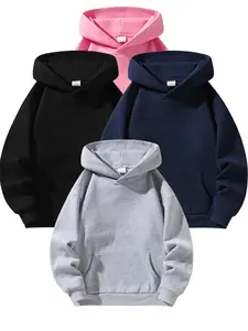 Men's Minimalist Long-Sleeve Fleece Hoodie Sweatshirt - Regular-Fit, Soft, Breathable Polyester Pullover for Students, Everyday Wear & Sports - Durable, Machine-Washable Casual Outdoor-Urban Street Tops (Gray/Black/Blue)
