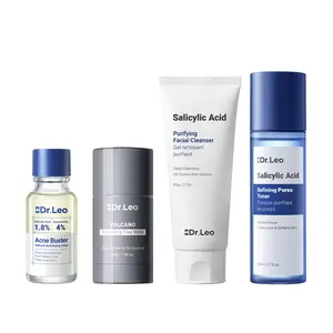 Dr.Leo Acne Treatment Kit for Oily Skin – Reduce Breakouts, Clear Blackheads, Unclog Pores & Control Oil (4-Step Routine) #mothersdaygift #Summervibes,summerwins