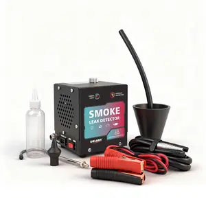 SOLARY Mini Smoke Leak Detector – All-Black 12V EVAP & Vacuum Leak Tester with Built-in Air Pump for Cars & Trucks (No Smoke Oil)