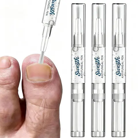 SWESTH 3-Piece Pen Format Antifungal Nail Treatment Pen Set - 25% UDA Power Nourishing Formula with Tea Tree & Oregano Oil, Natural Nourishment for Damaged Toenails Relief, Extra Strength Advanced Penetration Tech, Nail Care to Alleviate Itching,familyfun