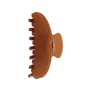 OideGuiing Durable Acetate Hair Clips - 4-Inch Light coffee Claw Clips for Fine and Thick Hair (Light coffee)