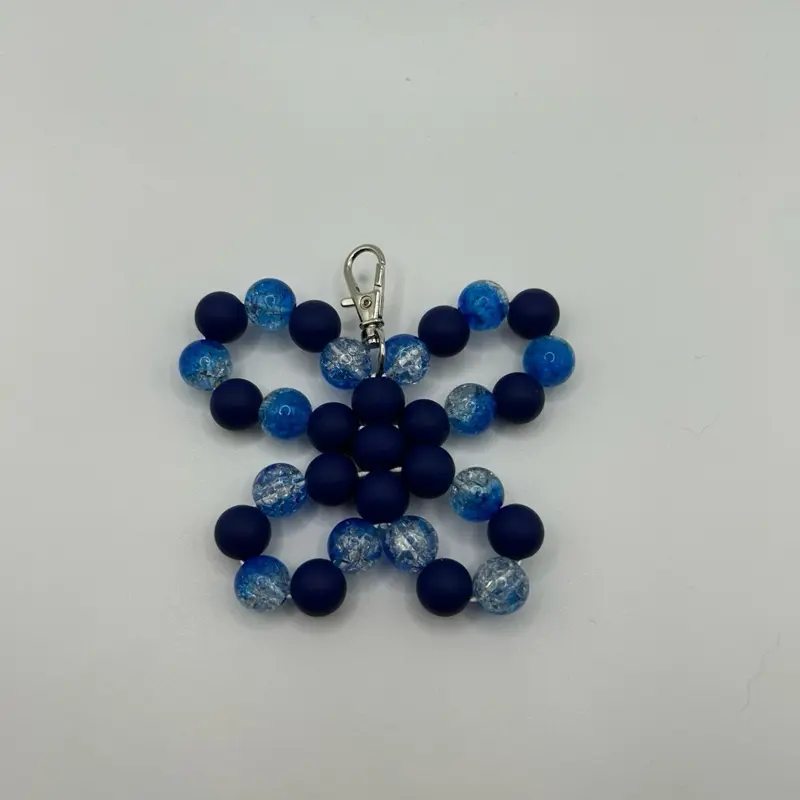 Beaded butterfly keychain. Choose your colors