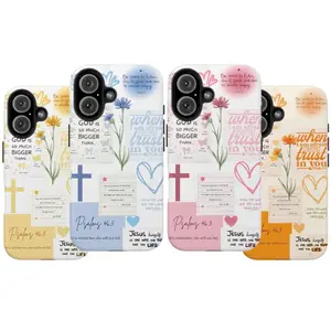 Faith Inspired Phone Case, Christian Collage iPhone Case, Bible Verse Scripture Aesthetic, Protective Case for Iphone 17/iPhone 15, Iphone 14, 12, 11, X, Iphone 13, drop protection phone case