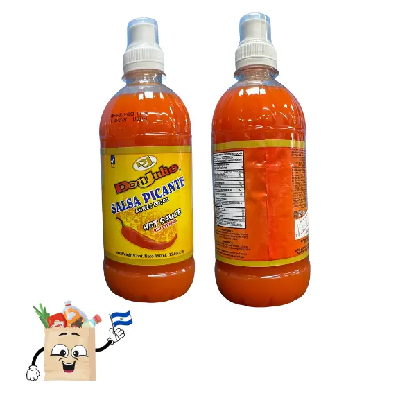 1 (UNA UNIDAD) Salsa Picante Hot Sauce Central American Flavor 460ml Bottle Authentic Flavoring for Your Dishes