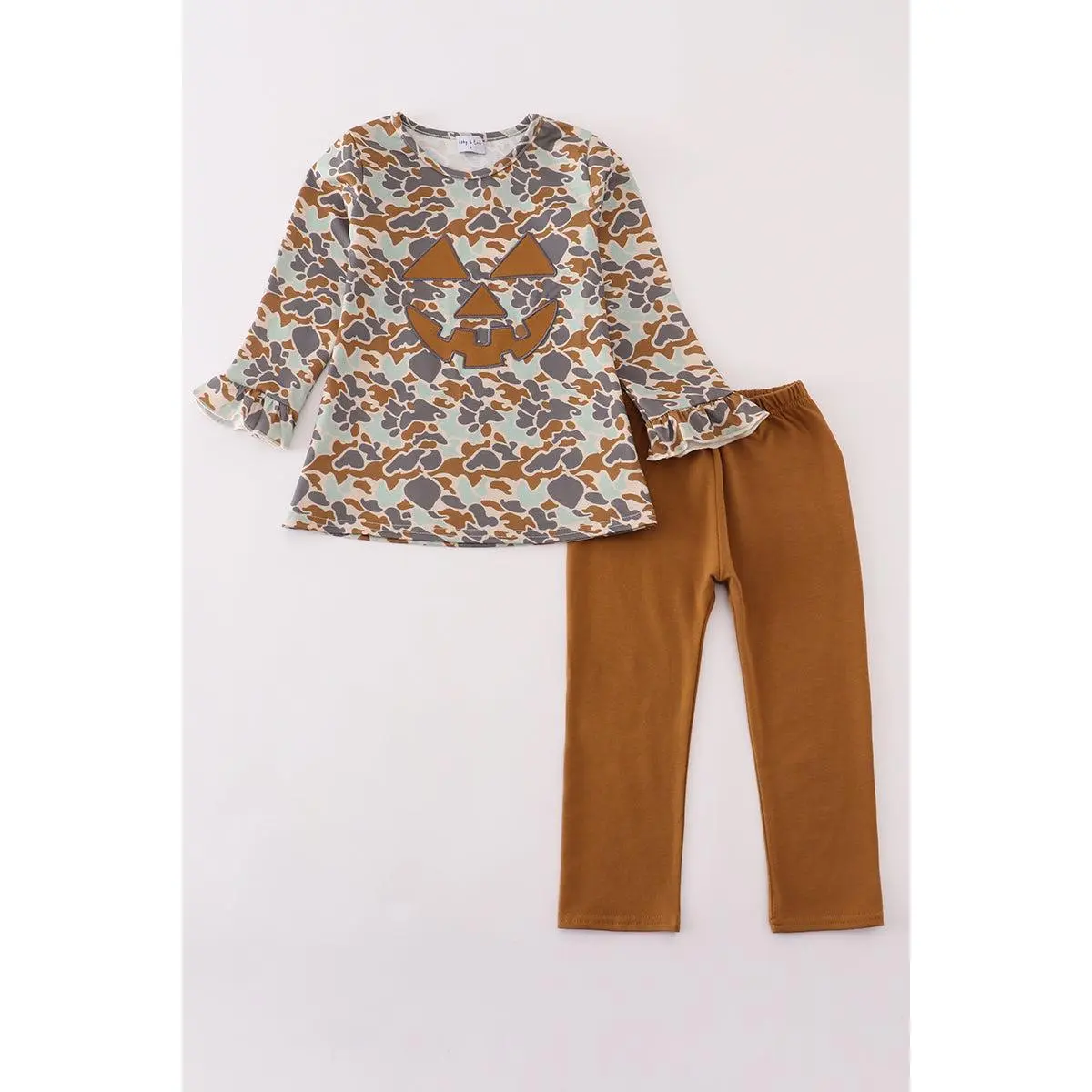 Halloween camouflage applique pants set