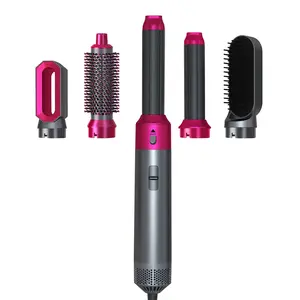 Hair Dryer Brush 5 in 1, Negative Ion Blow 5-in-1 Hair Dryer Brush with Hot Air Curling & Negative Ion Technology - Versatile Styler for Drying, Curling, Straightening, and Volume Boosting, Holiday Gift for Women