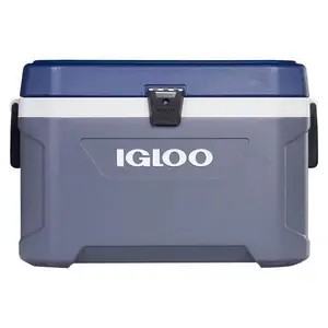 Maxcold 8090275 54 qt. Ice Chest Cooler, Blue & Gray Maxcold 8090275 54 qt. Ice Chest Cooler, Blue & Gray