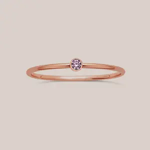 June Birthstone Ring Alexandrite – Rose Gold Filled Stacking Ring
