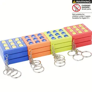 Mini Tic Tac Toe Lightweight Keychain Set, 9-Square Xoxo Game, Perfect Birthday Party Favors & Gift Bags Fillers, Christmas, Halloween, New Year Gifts!