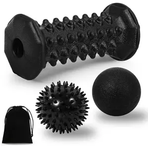 Plantar Fasciitis Relief,Foot Roller Massager,Massage Lacrosse Ball,Spiky Ball Therapy Set for Relieve Plantar Fasciitis,Foot Arch and Heel Pain,Neuropathy Pain Relief Feet,Deep Tissue Muscle Massage