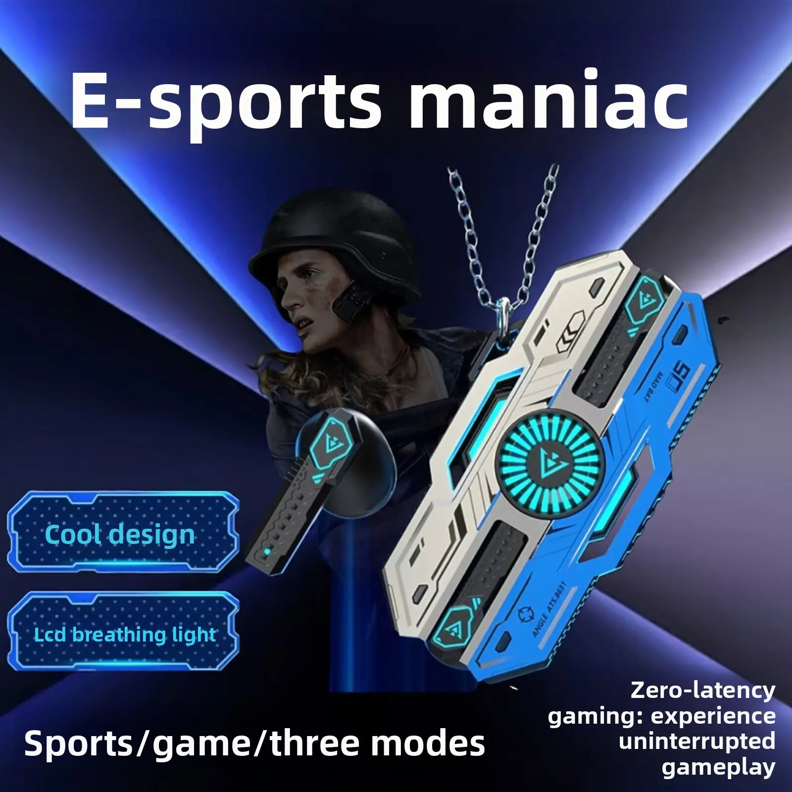 Wireless Gaming Headphone with Plastic Build - Bluetooth Audio Headset, Noise Cancellation, E-Sports Low Latency, Long-Lasting Battery for Uninterrupted Gameplay