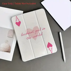 Lucky Hearts A tablet case with adjustable stand and pen slot, foldable non-slip TPU protective case, suitable for iPad mini, iPad Air, iPad Pro/iPad 10th generation, 11th generation and other series iPad protective cases