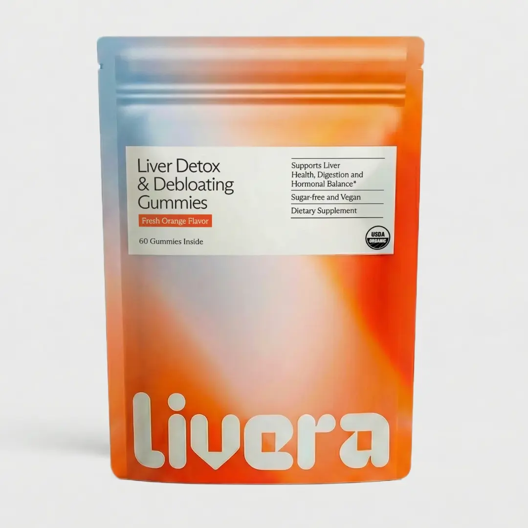 Livera Liver Detox & Debloat Gummies for Liver & Gut Health Support with Fiber