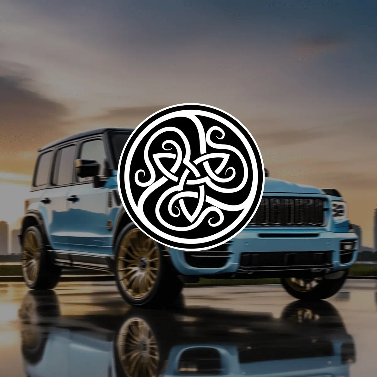 Bold Celtic Vinyl Stickers - Waterproof, Scratch Resistant, Matte Texture, Suitable for Laptops, Helmets, Motorcycles, Toolboxes, Guitars, and Cars | Black and White Celtic Design | Durable and Non Detachable Vehicle and Accessory Decorative Stickers