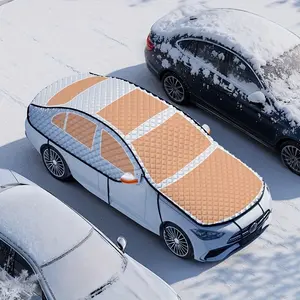 Automobile windshield snow shield, portable automobile windshield snow guard, snow prevention, anti-freezing, easy to install, not afraid of strong wind weather, automobile windshield snow cover shield, suitable for most vehicles