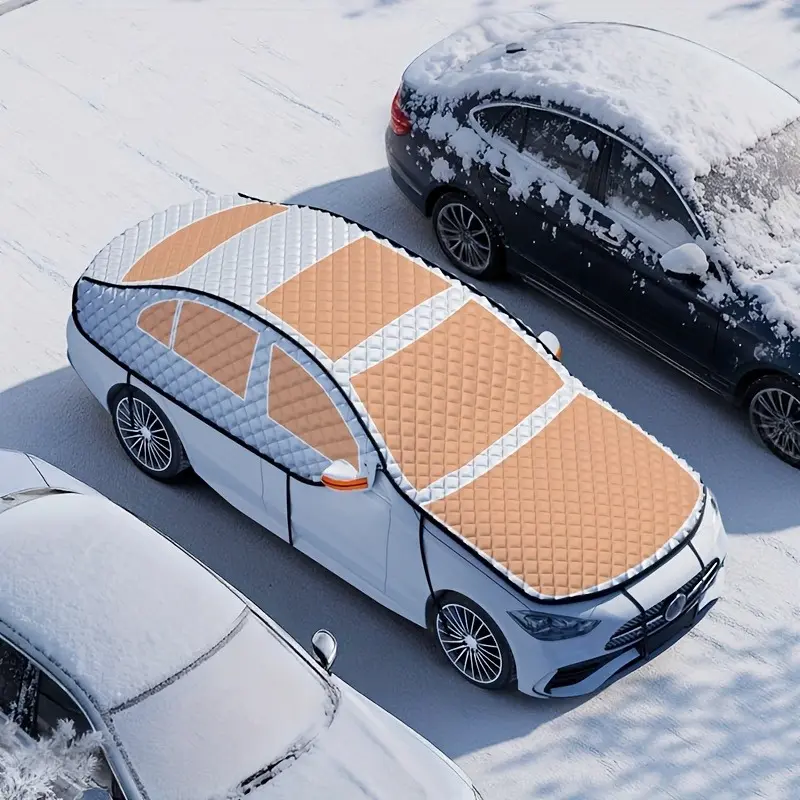Automobile windshield snow shield, Car windshield cover for ice and snow, portable windshield snow guard, snow prevention, anti-freezing, easy to install, wind-resistant, suitable for most vehicles