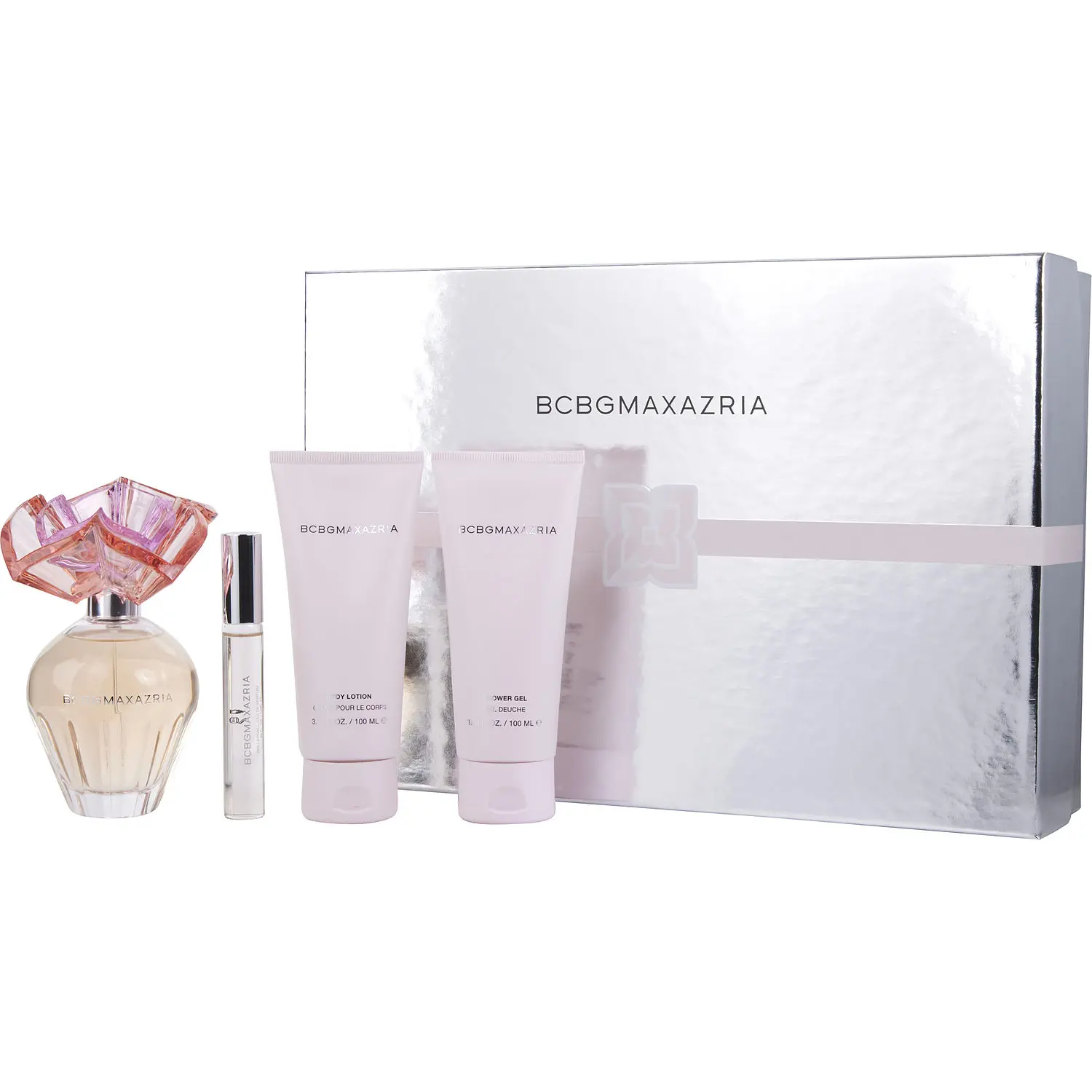 Bcbgmaxazria Set-Eau De Parfum Spray 3.4 Oz & Body Lotion 3.4 Oz & Bath Shower Gel 3.4 Oz & Eau De Parfum Rollerball 0.33 Oz Mini For Women