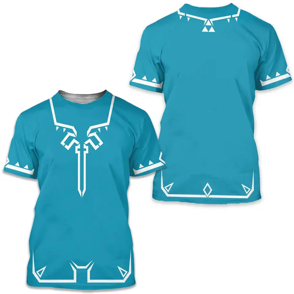 Zelda Tears of the Kingdom Graphic T-Shirt - Unisex Round Neck Casual Short Sleeve Streetwear Top for Men & Women, S-3XL, Shortsleeve