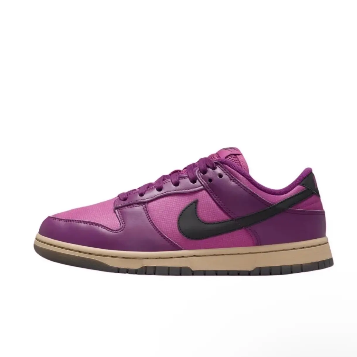 NIKE Women's Dunk Low Viotech Hot Fuchsia Suede & Leather Sneakers, Trendy Trainer for Daily Casual Walking, Shoe, Walking Shoes, Trendy Walking Sneaker, Sporty Chic, Modern, Rubber, Daily Casual Wear, Supportive Cushioning