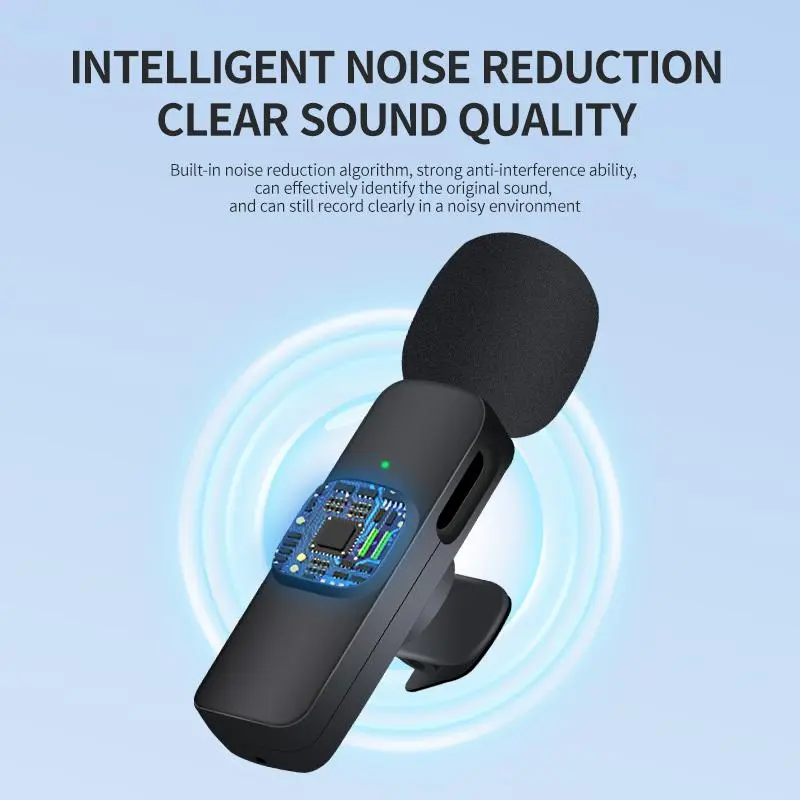 2-Pack Wireless Cordless Phone Microphones - Omnidirectional Condenser, Plug-and-Play Receiver, Noise Cancellation, Rechargeable Charging, iOS & Android Compatible, for Video Production, Professional Recording