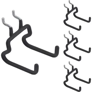 4 Heavy Duty Pegboard Hooks,Pegboard Drill Holder,and Peg Board Tool Hangers.Ideal peg Board Organizer Accessories for Tools and workspace,1" Hole Pitch