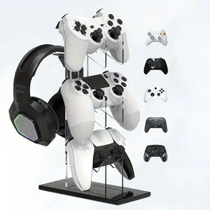 3-layer Game Controller Stand & Headphone Stand, Storage Stand For PS5 S4 Controller, Controller Holder Headset Stand Gaming Accessories, Headphone Hanger