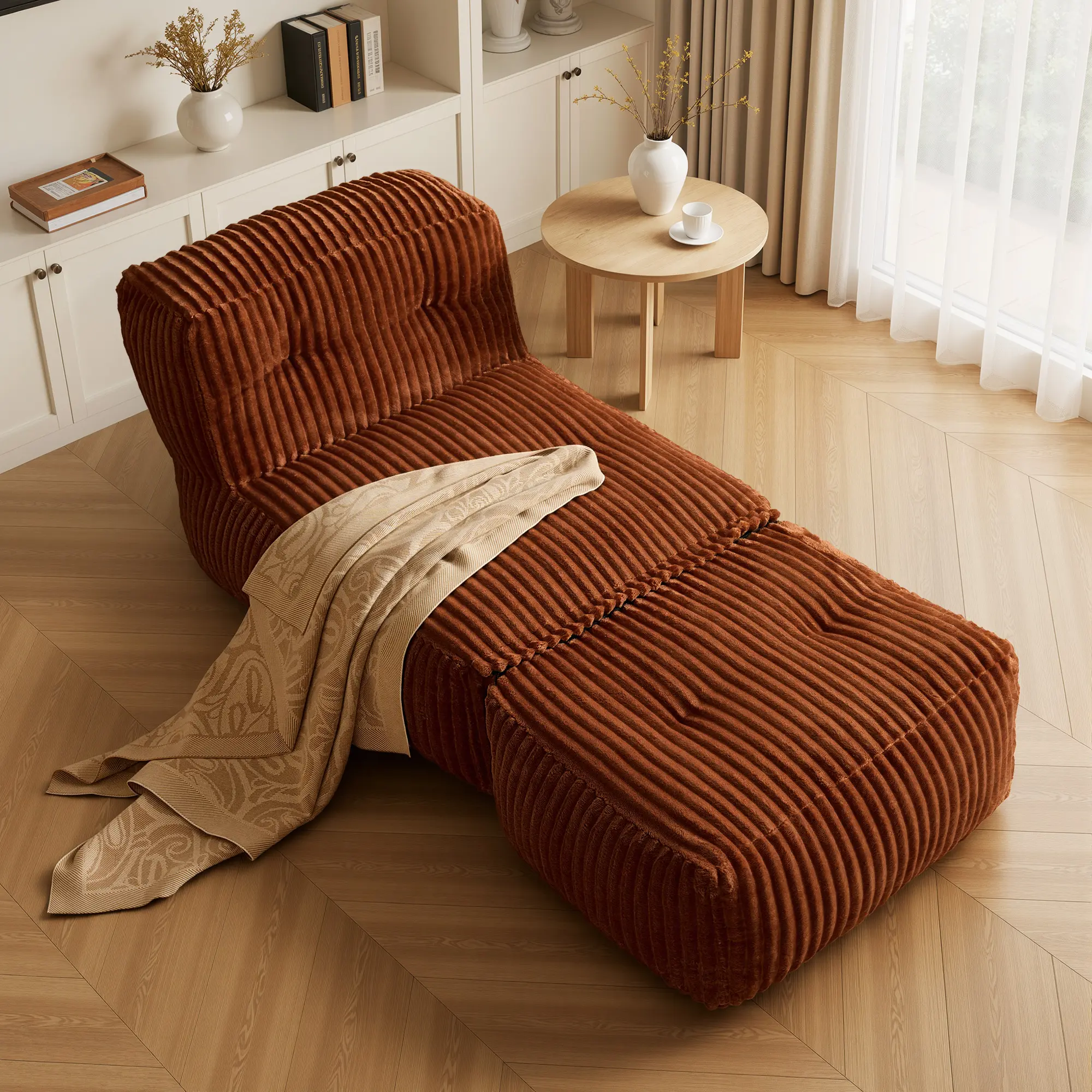 ALTRIGUS Large Bean Bag Lounger Chair, Oversized Comfy Boneless Couch with Sponge, Foldable Floor Sofa for Adults, Living Room Bedroom Indoor