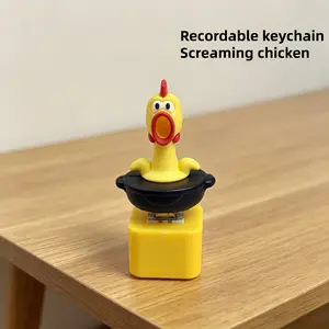 Cock chicken, Recordable keychain,summervibes, press sound keychain Toy,USB Rechargeable,Interesting&Thoughtful gifts