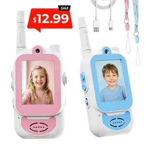 【Only $12.99】Walkie Talkies for Kids Video Walkie Talkies, 2 Pack Long Range Walkie-Talkie for Kids, Rechargeable Video Call Toys for Indoor, Camping, Hiking, Travel, Christmas Birthday Gift for Boys Girls Age 3-5 (Blue/Pink)