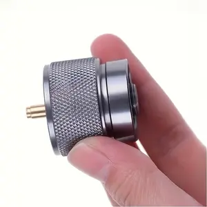 Gas Tank Adapter, Stainless Steel Gas Tank Adapter, Leak Proof Gas Tank Adapter for Outdoor Stove, Camp Stove, Camping Gas Stove, Kitchen Appliance Parts