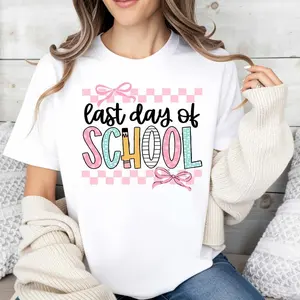 Casual Style Women's T-Shirt Last Day Of School Design For Spring And Summer Season Perfect Gift For Students And Teachers
