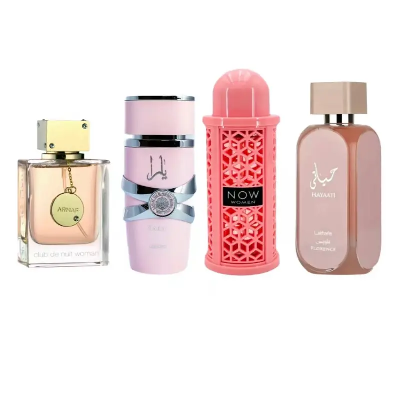 Mega Combo Armaf CDN EDP 3.6FL.OZ & Lattafa EDP Yara, Hayaati Florence, Rave Now Pink 3.4FL.OZ For Women