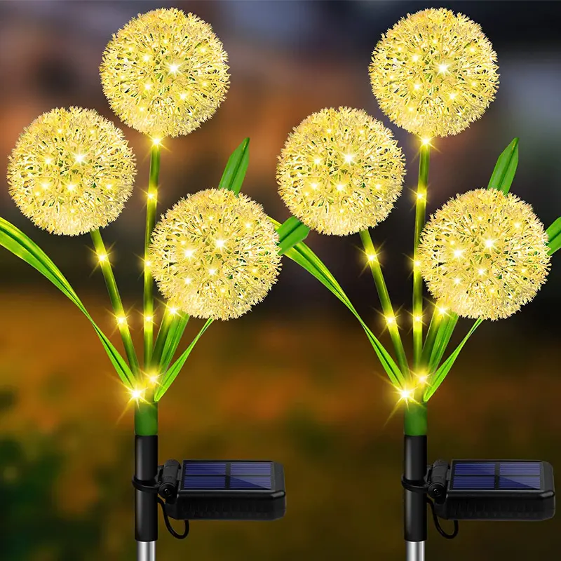 Solar outdoor lights, courtyard decorative lights, dandelion lights, balcony garden layout landscape lights, ground-mounted lawn lights
