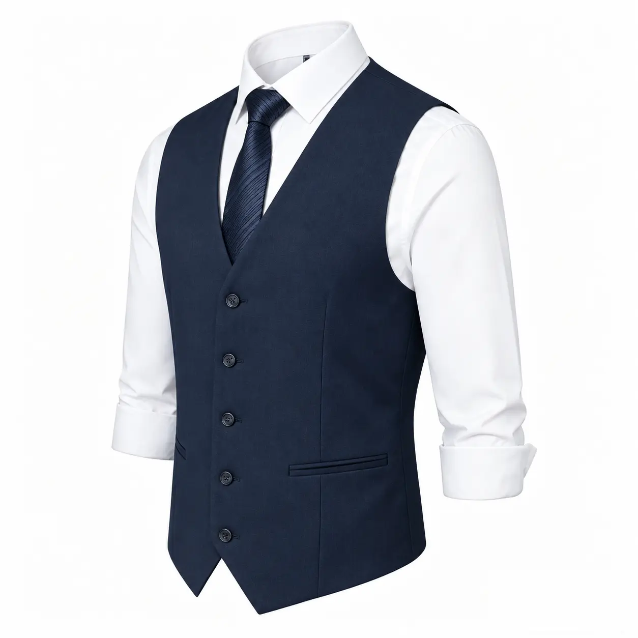TweedLad Menswear Sleeveless Better-Fitting Formal Suit Vest, Ideal for Formal Wear, Workwear, Wedding & Tuxedo Ensembles, Urban Fashion Plain Button Vest, Business Wear, Better-Fitting Men's Suit Vest