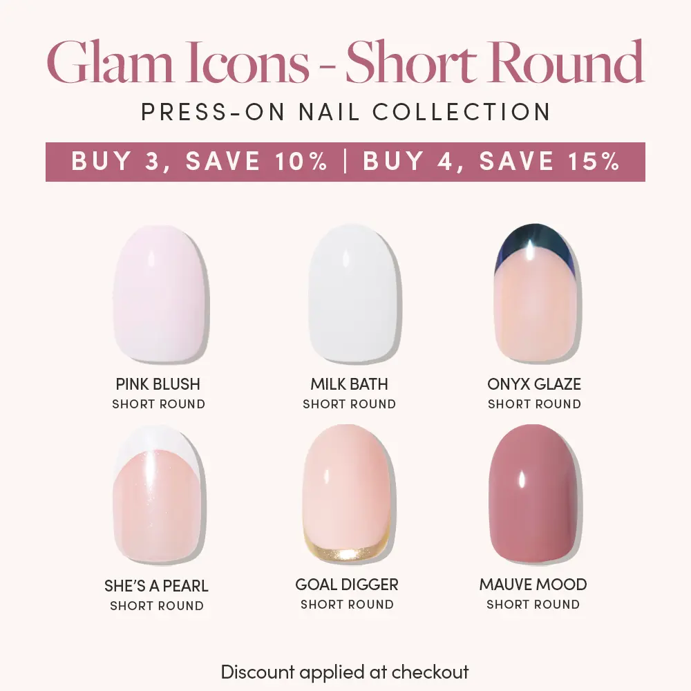 Glamnetic Short Round Icons Press-On Nail Collection Glamnetic Short Round Icons Press-On Nail Collection