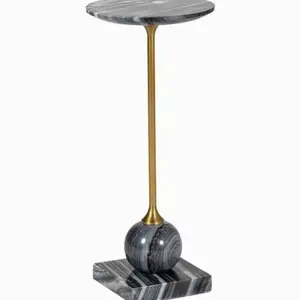 Uma Marble Drink Table - black