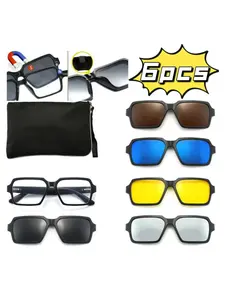 6pcs Interchangeable Lens Set, Fashion Decorative Eyewear, Daily Wear Glasses, Stylish Replacement Lenses for Optimal Vision Comfort