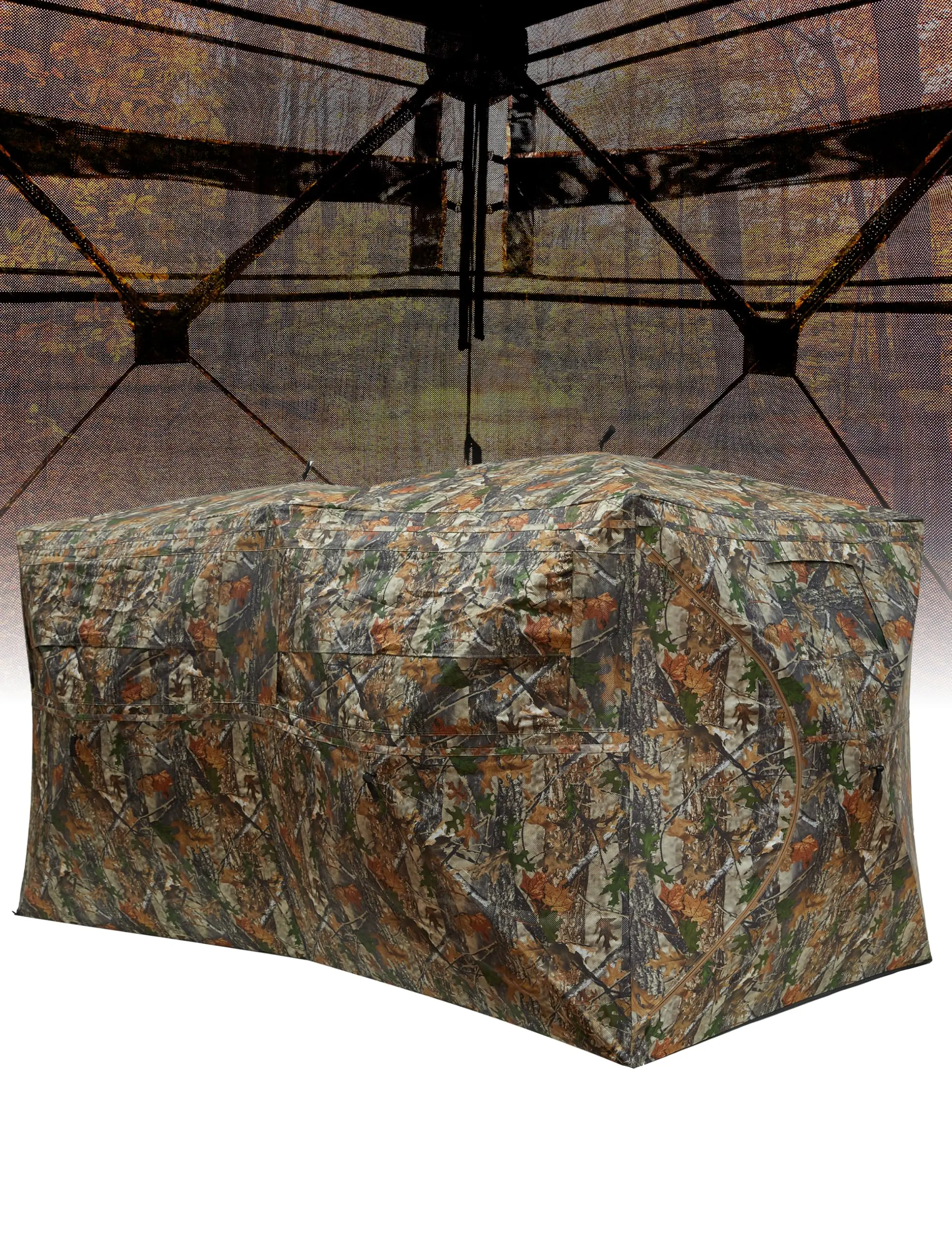 Hipicute Hunting Blind - Pop Up Ground Blinds for 2-3 People with 270° See-Through Windows & Silent Magnetic Door, Lightweight & Portable for Outdoor Hunting