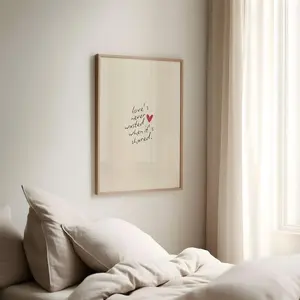 [Sale off up to 40%]-[FREE-SHIP] Love is Never Wasted Print, Olivia Dean Lyric Wall Art, Minimalist Home Decor