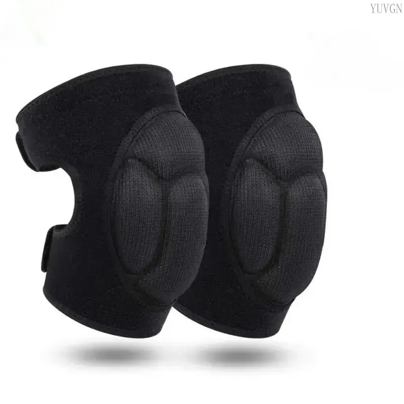 Adult Thick EVA Foam Knee Pads, 20mm shock-absorbing cushion, non-slip design with adjustable hook-and-loop straps.Flexible & breathable supportive knee protection, durable black 1-piece pair.Perfect for gardening, construction, volleyball, football, da s