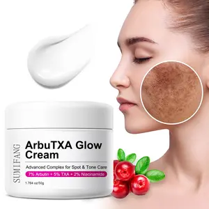SUMIFANG ArbuTXA Brightening and Dark Spot Corrector Beauty Cream 50g | 7% Arbutin + 5% Tranexamic Acid + 2% Niacinamide, fades dark spots and acne scars | Evens skin tone, brightens, Radiant, moisturizes, silky smooth and non-sticky, Bright Glowing Skin