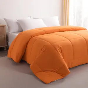 All-Season Down-Alternative Microfiber Quilt/Comforter – Hypoallergenic, Breathable, Lightweight, and Machine Washable. Features a soft, luxurious feel and corner loops for easy maintenance; available in multiple colors.