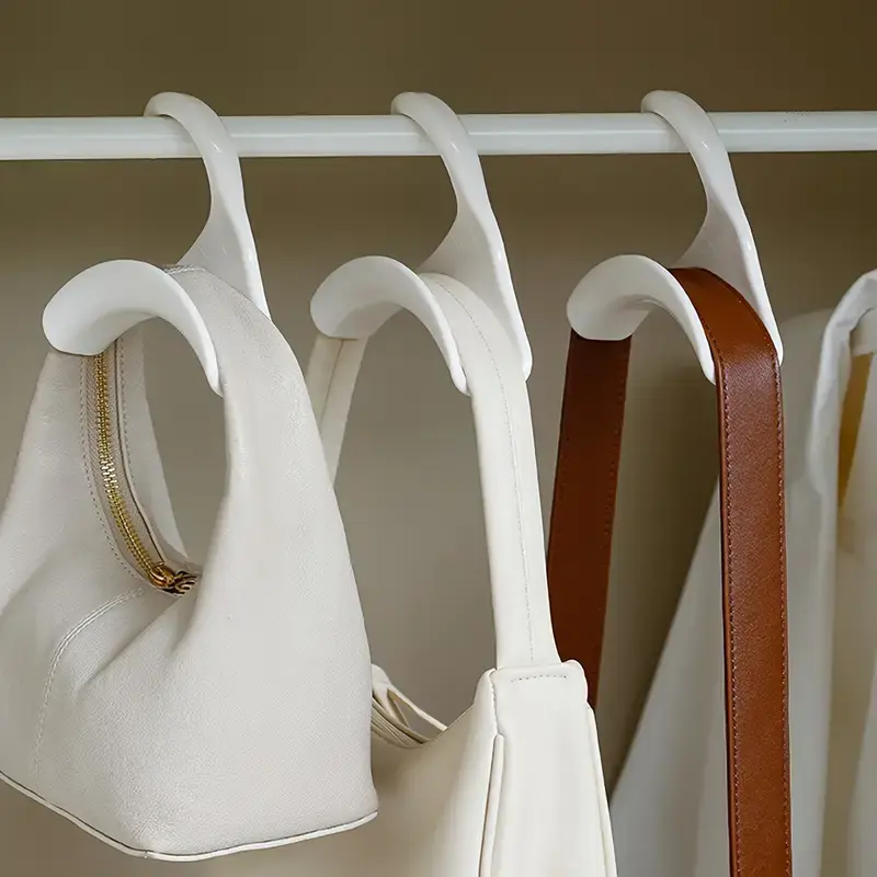 HOXEZU Purse Hanger Hook Bag Rack Holder - Handbag Hanger Organizer Storage - Over The Closet Rod Hanger for Storing and Organizing Purses | Backpacks |Satchels | Crossovers | Handbags | Tote（6 Pack）