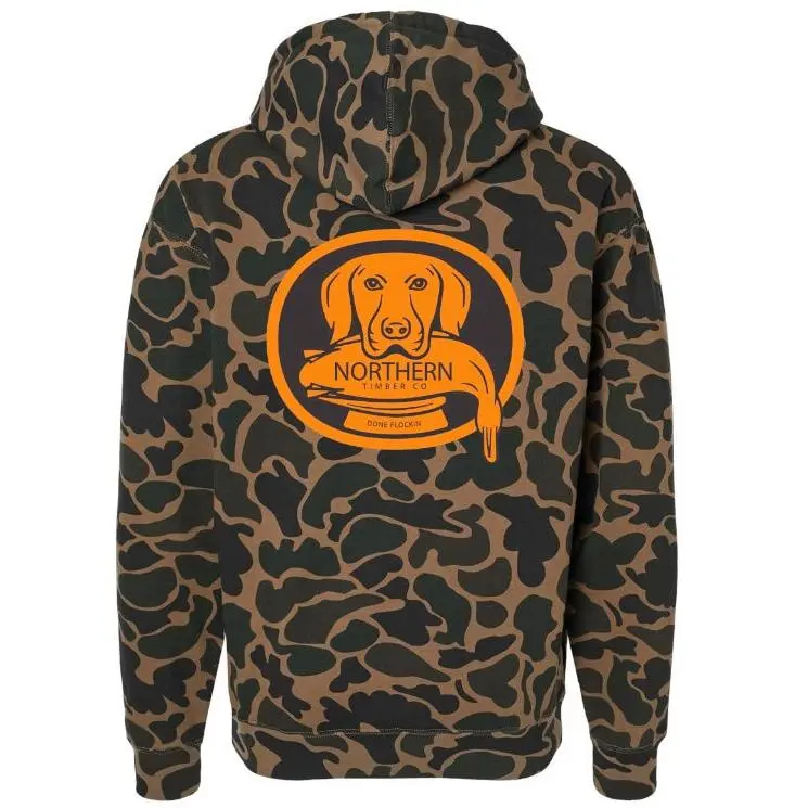 Men's Camouflage Hoodie - Long-Sleeve Pullover Graphic Casual Hoodie Jacket with Longhorn Design, Comfortable Menswear Sweatshirt Top, Camouflage Men's Hoodies, Backwoods Men's Hoodies