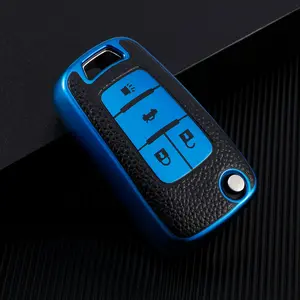 A Classic Car Key Case Leather-Textured TPU Material Four-Button Design The Perfect Gift for Your Partner Scratch-Resistant & Shockproof Protects Your Car Keys Compatible with Buick Encore, Regal, Excelle, Excelle GT, Chevrolet Car Key Protector