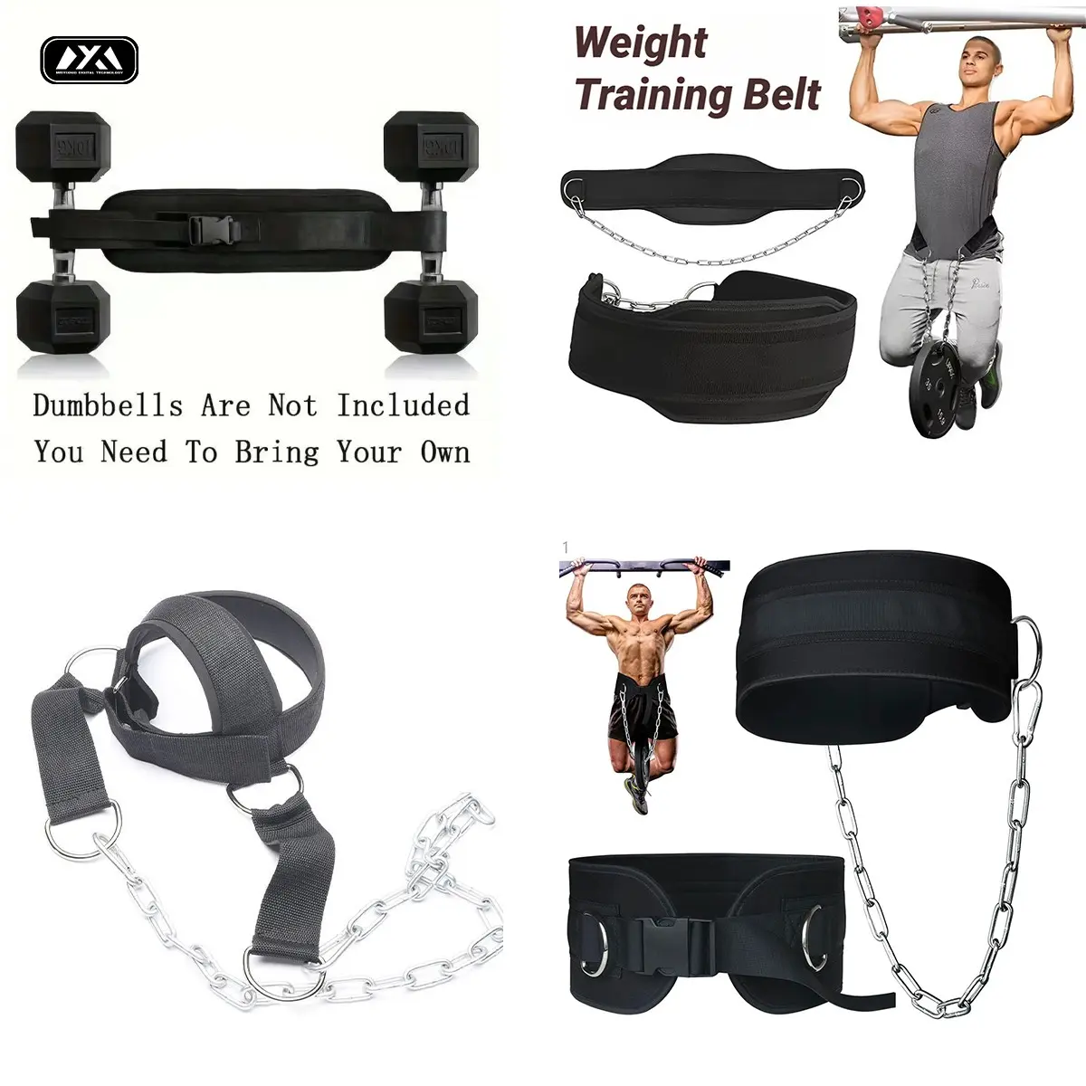 Heavy Duty Dumbbell Weight Belt for Pull-ups, Dips, and Leg Raises - Non-Slip Neoprene Waist Support Belt for Calisthenics, Powerlifting, and Gym Workouts, Fitness Belt, Sports Waist Belt, Fitness Waist Band, Workout Accessory