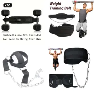 Heavy Duty Dumbbell Weight Belt for Pull-ups, Dips, and Leg Raises - Non-Slip Neoprene Waist Support Belt for Calisthenics, Powerlifting, and Gym Workouts, Fitness Belt