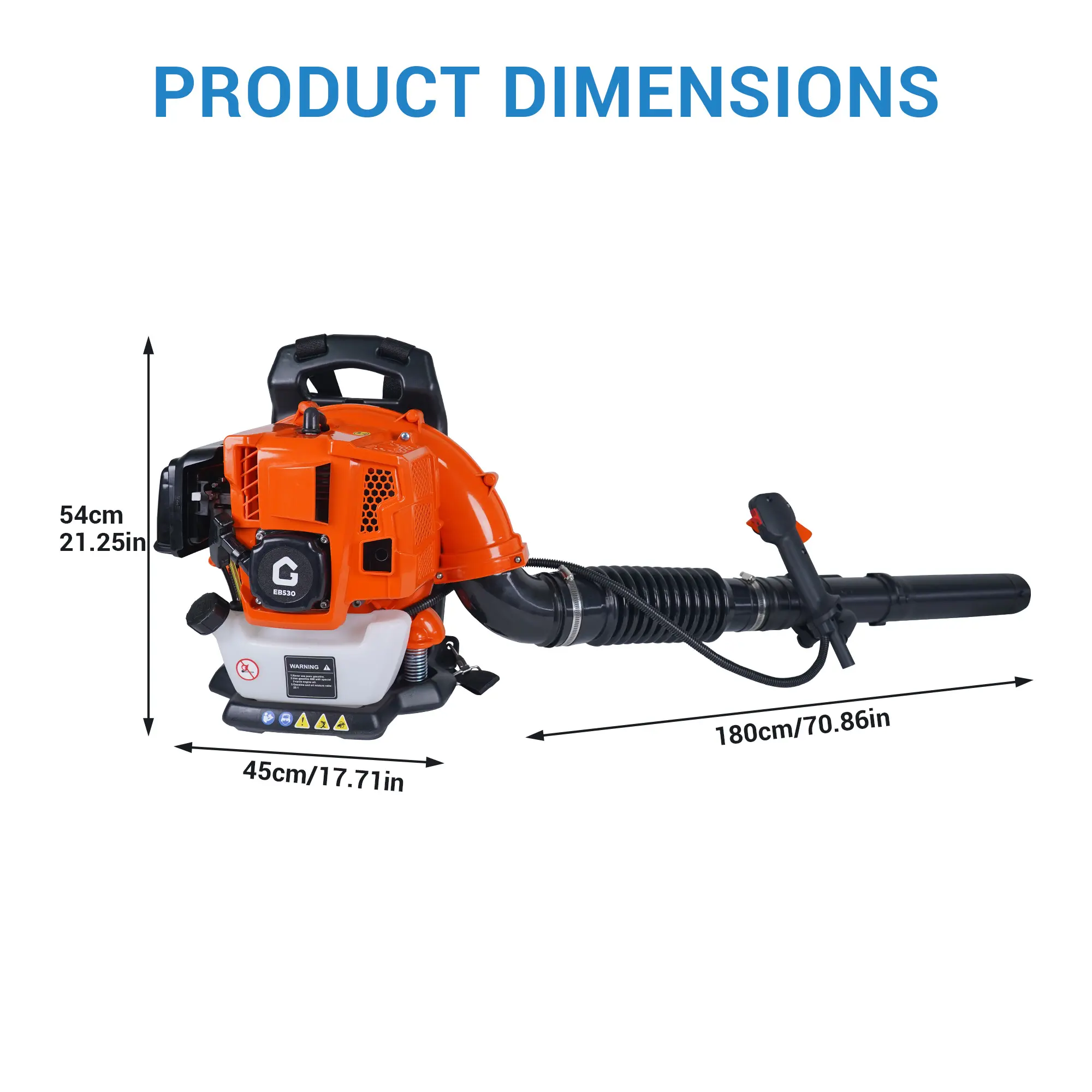 Orange 52CC 2.2HP 780 CFM, 270 MPH