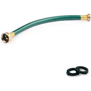 Garden Hose PVC Pipe Connector: 1FT Flexible Water Hose with Brass Fittings for RV Filter System or Outdoor Purifier Hookup
