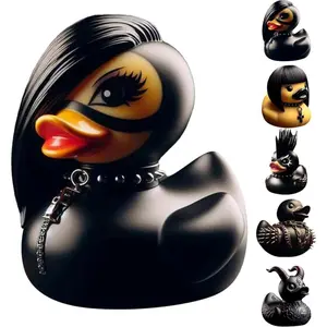 7PCS Rubber Ducks, Rubber Ducks in Bulk, Carnival Games, Cruise Ducks, Perfect for Pool Party, Halloween Decor, Party Favors, Pool Games, Unique Gift for Punk Rock Fans and Car Enthusiasts, Punk Figures